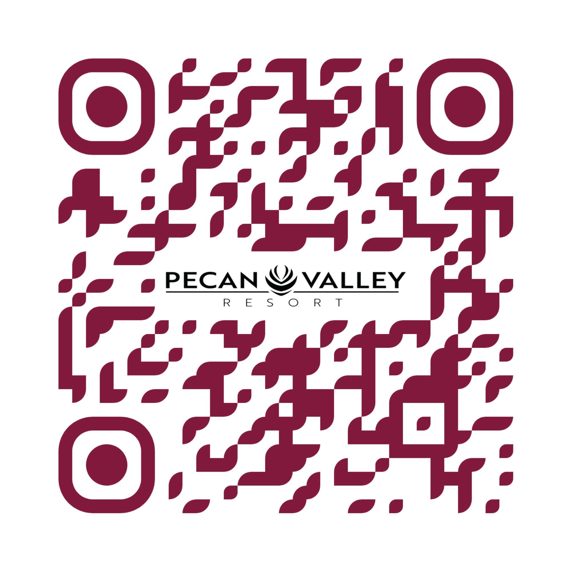 QR code linking to Pecan Valley Resort experience
